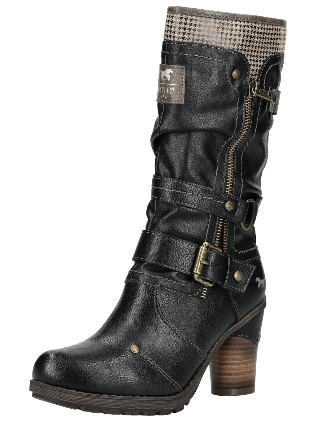 Mustang Shoes High-Heel-Stiefel "Mustang Shoes Stiefel Lederimitat/Textil" günstig online kaufen