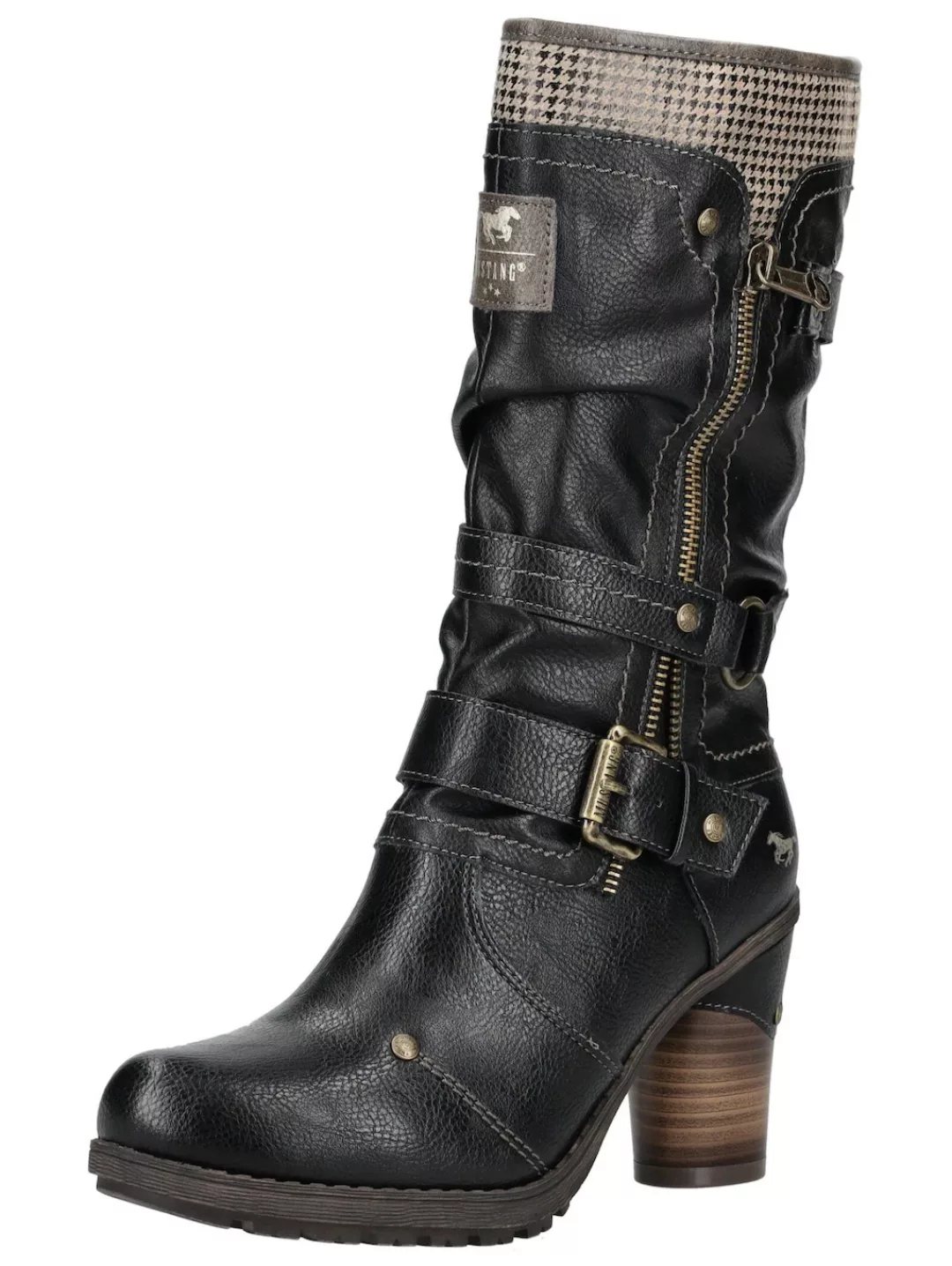 Mustang Shoes High-Heel-Stiefel "Mustang Shoes Stiefel Lederimitat/Textil" günstig online kaufen