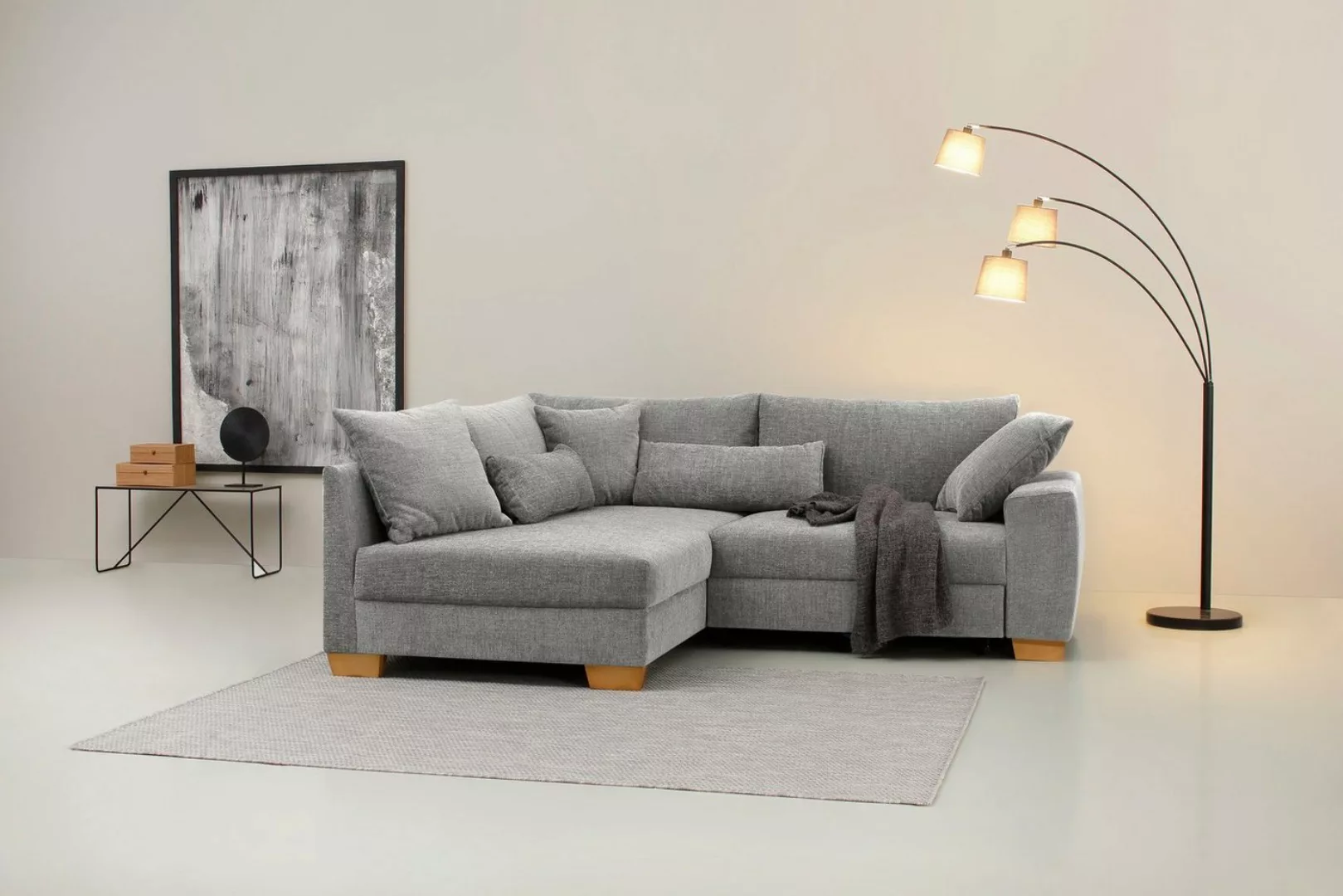 Home affaire Ecksofa "Helena II DuraSpring", mit Taschenfederkern, bis 140 günstig online kaufen