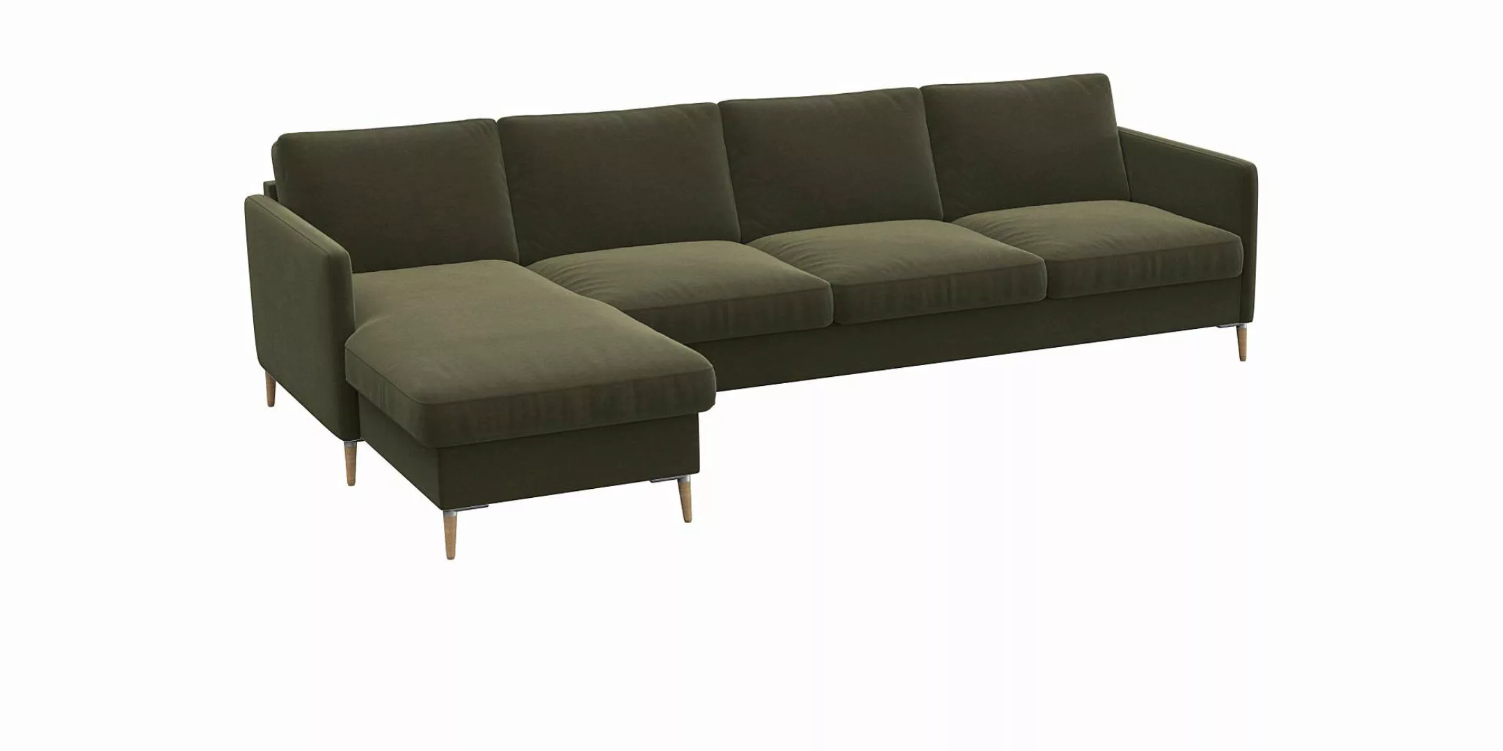 FLEXLUX Ecksofa "Fiore, L-Form", schmale Armlehnen, Kaltschaum, Füße Alu+ E günstig online kaufen