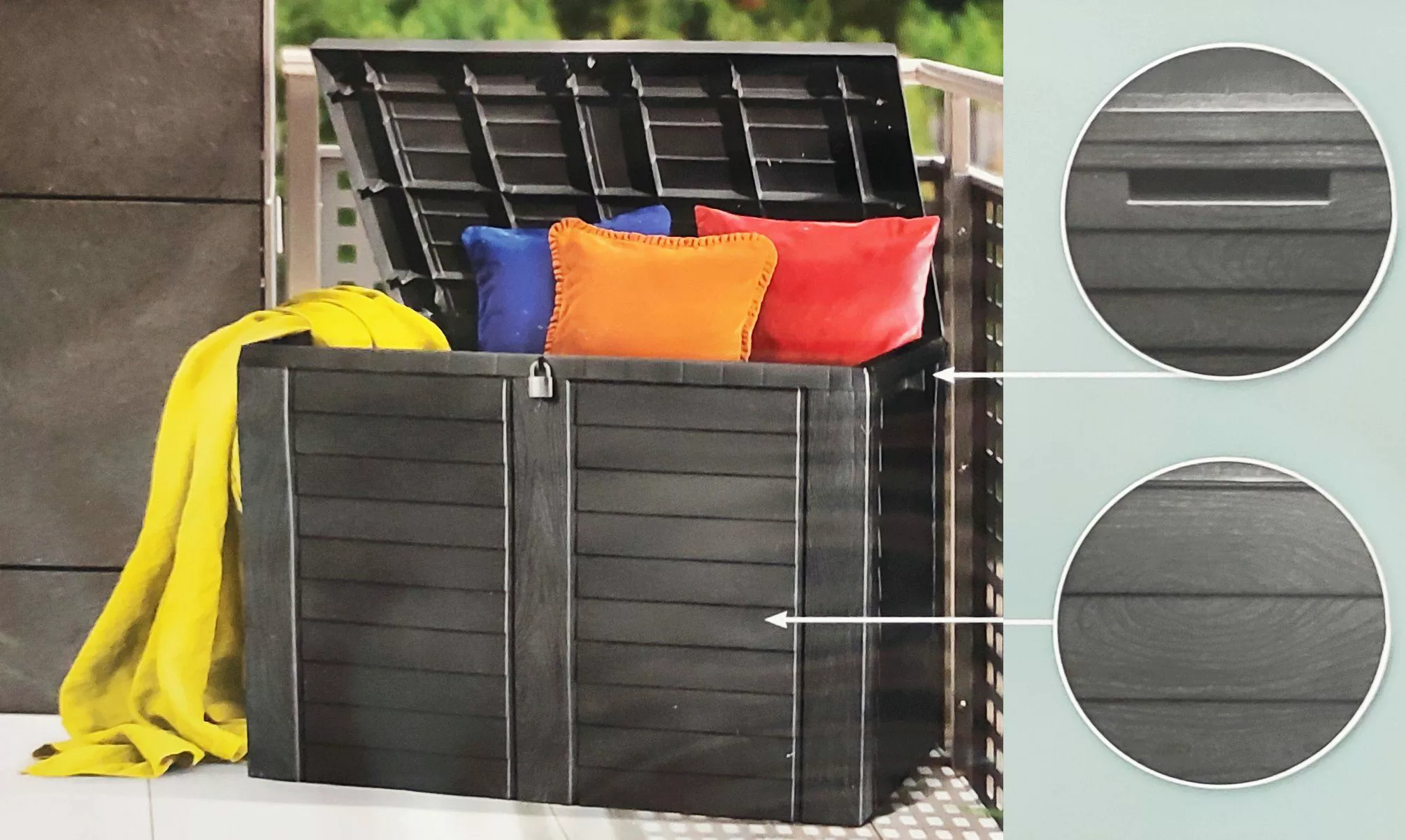 Koopman Kissenbox Auflagenbox Gartenkiste Gartentruhe 75X44X53 günstig online kaufen