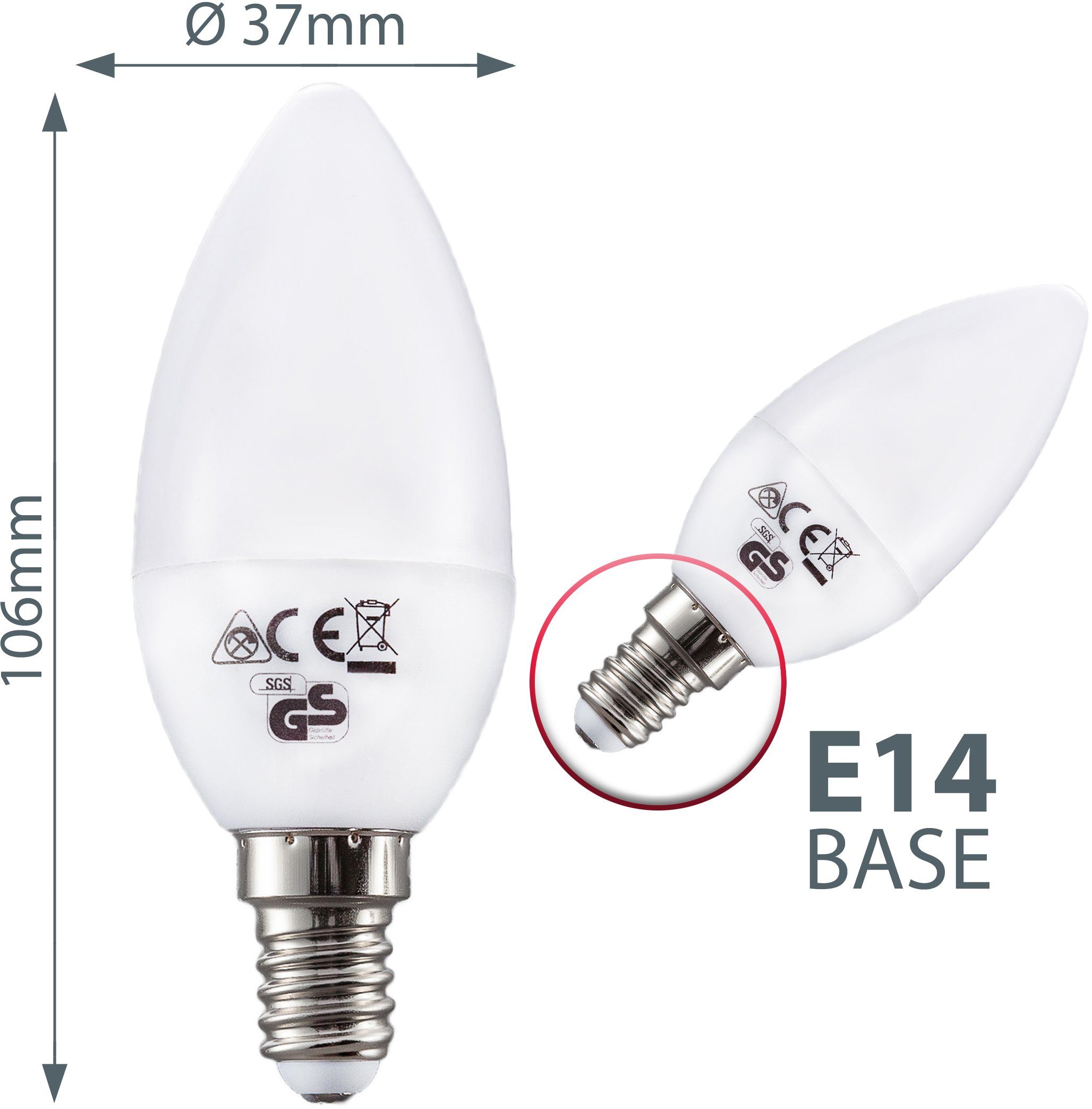 B.K.Licht LED-Leuchtmittel 50-LMF-006-05, E14, 2700K - günstig online kaufen