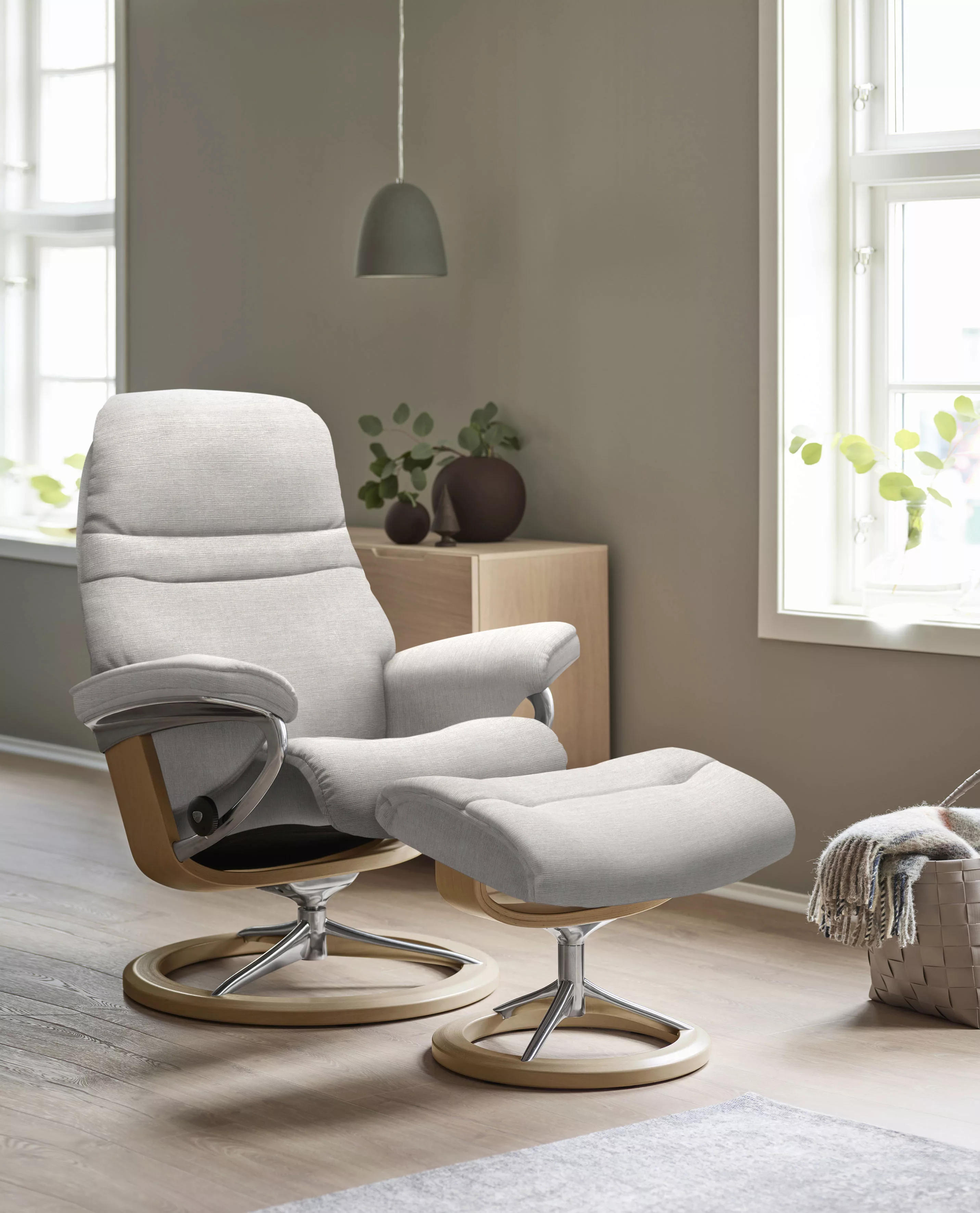 Stressless® Relaxsessel »Sunrise«, (Set, Relaxsessel mit Hocker), mit Signa günstig online kaufen