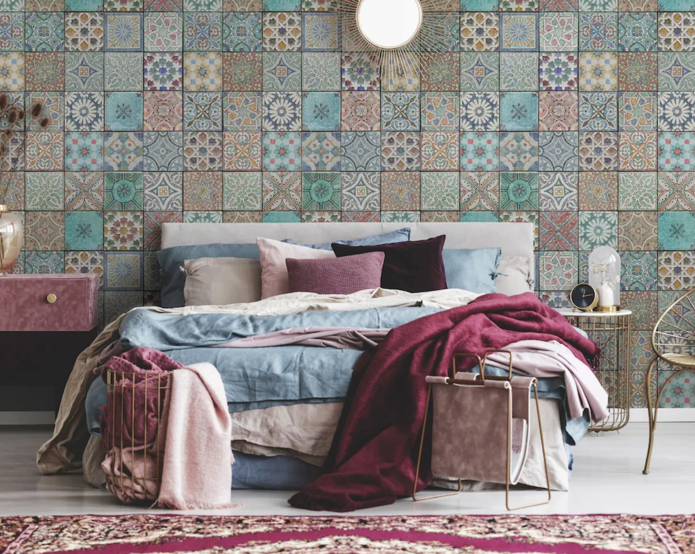 Architects Paper Fototapete »Tiles Oriental«, Vlies, Wand, Schräge günstig online kaufen