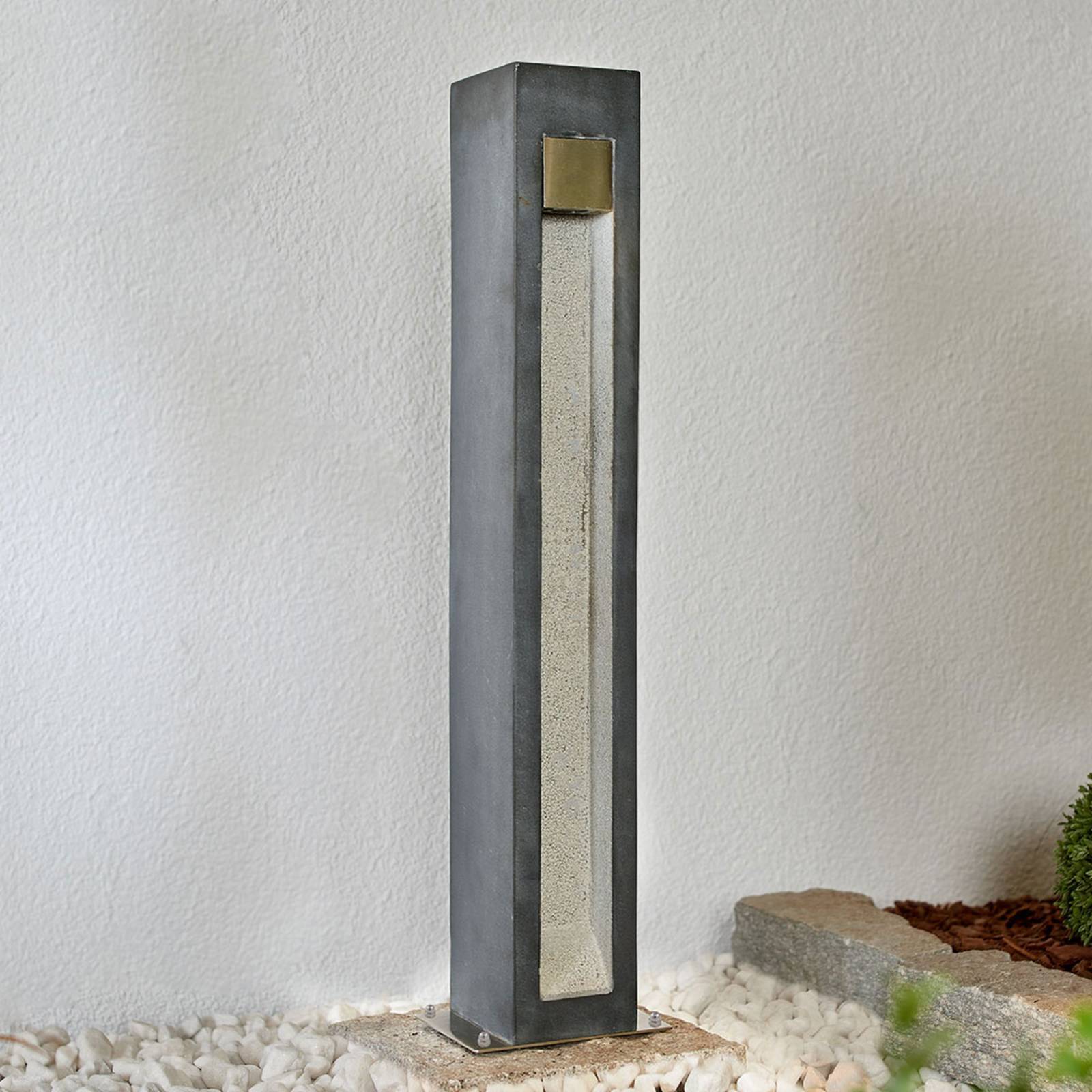 LED-Pollerleuchte Adejan, Basaltstein, V4A, 70 cm günstig online kaufen