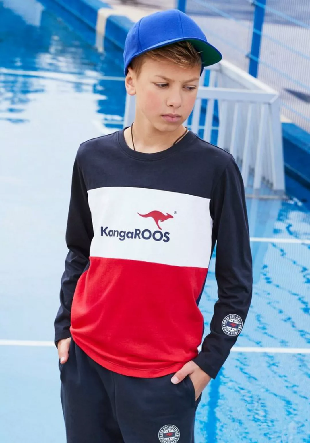 KangaROOS Langarmshirt Colorblocking im colorblocking Design günstig online kaufen