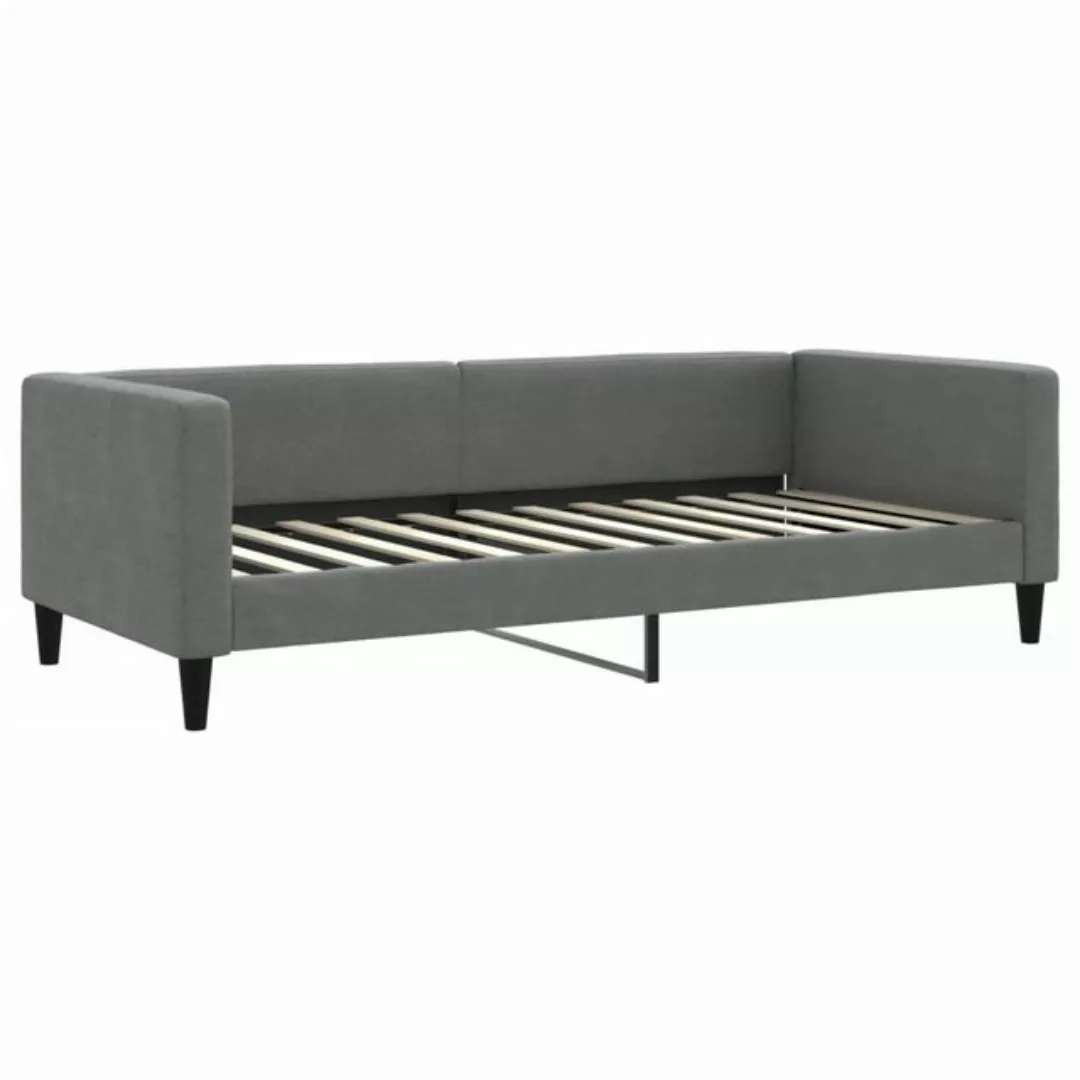 furnicato Bett Tagesbett mit Matratze Dunkelgrau 90x200 cm Stoff (1-tlg) günstig online kaufen