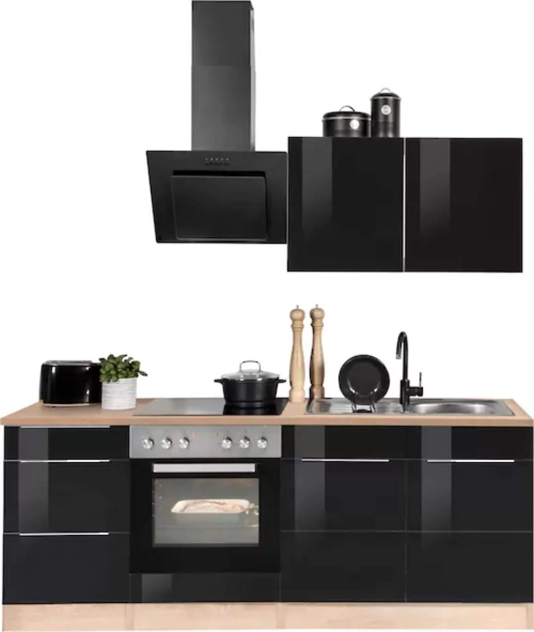 KOCHSTATION Küchenzeile "KS-Brindisi", mit E-Geräten, Breite 210 cm günstig online kaufen