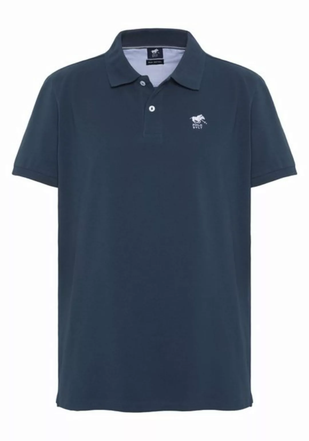 Polo Sylt Poloshirt im puristischen Design mit Label-Stitching günstig online kaufen