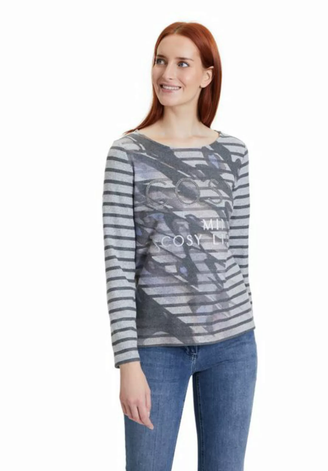 Betty Barclay Kurzarmshirt Betty Barclay Ringelshirt mit Aufdruck (1-tlg) G günstig online kaufen