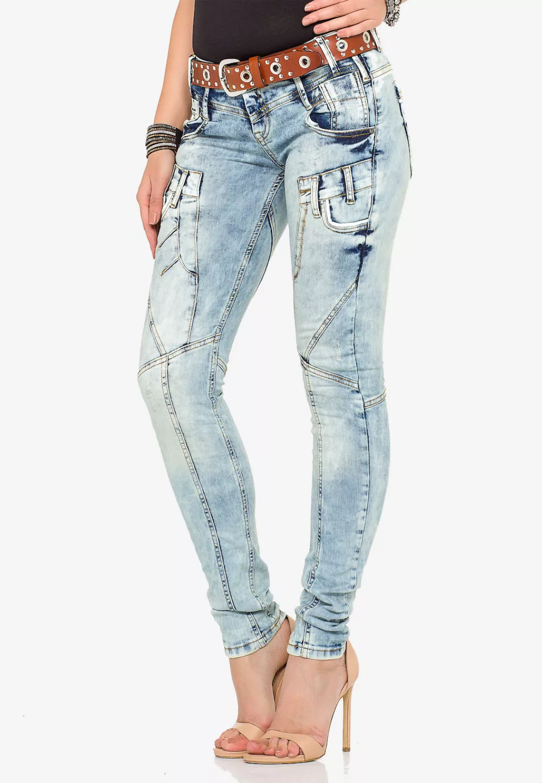 Cipo & Baxx Bequeme Jeans im modischer Waschung Slim Fit günstig online kaufen