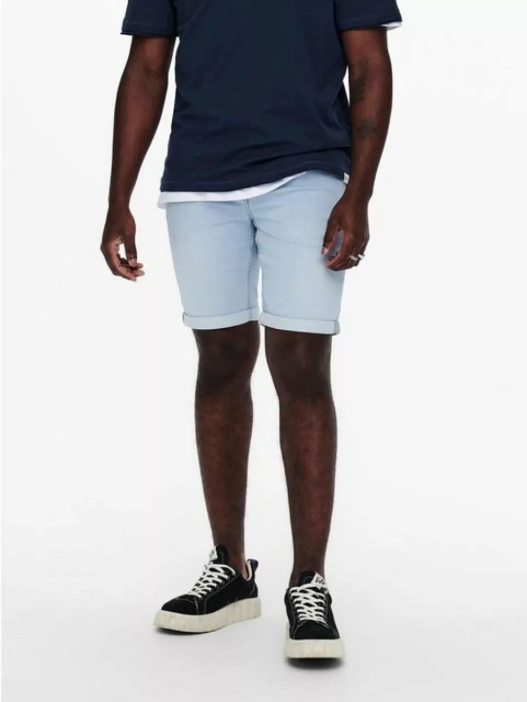 Only & Sons Herren Jeans Short ONSPLY JOG BLUE SHORTS PK 8584- Regular Fit günstig online kaufen