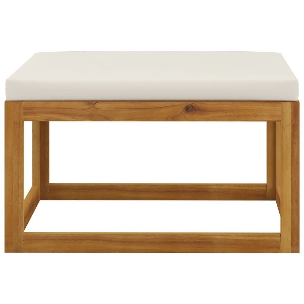 vidaXL Sofaelement Fußhocker mit Cremeweißem Polster günstig online kaufen