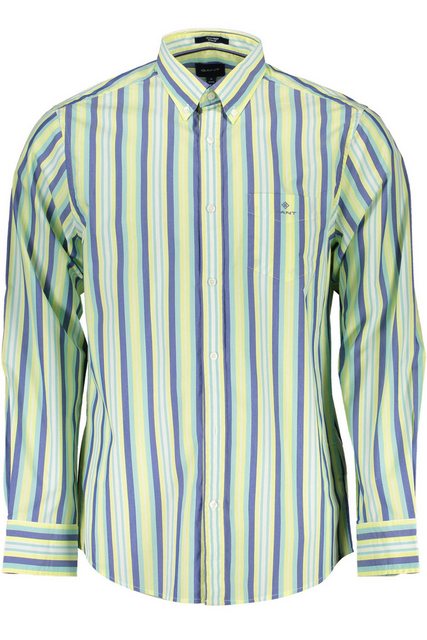 Gant Langarmhemd Herren Langarmhemd Gelb - Bio-Baumwolle & Button-Down-Krag günstig online kaufen