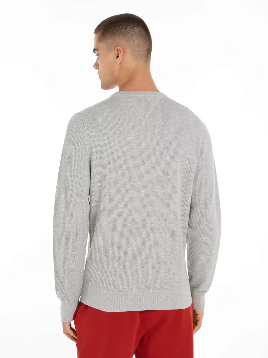 Tommy Hilfiger Rundhalspullover ESSENTIAL STRUCTURE CREW NECK mit feiner St günstig online kaufen