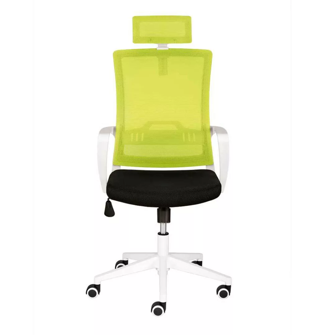 Bürostuhl in Hellgrün und Schwarz verstellbarer Rückenlehne günstig online kaufen