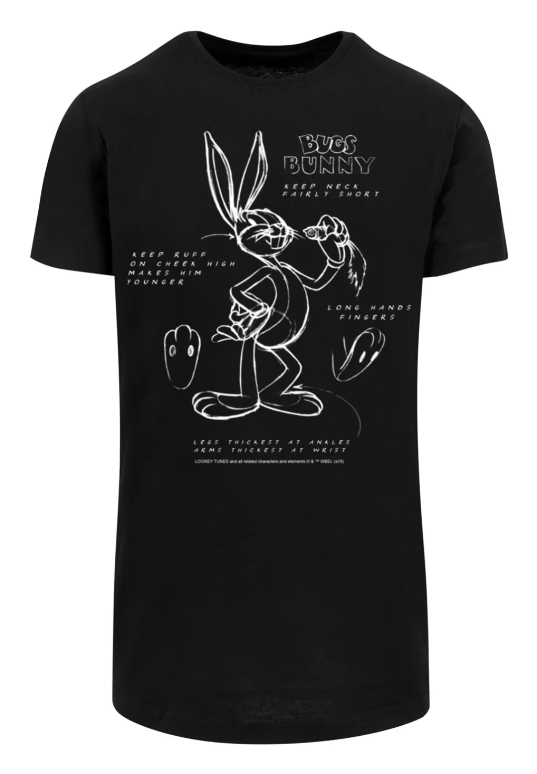 F4NT4STIC T-Shirt "Looney Tunes Bugs Bunny Drawing Instruction", Print günstig online kaufen