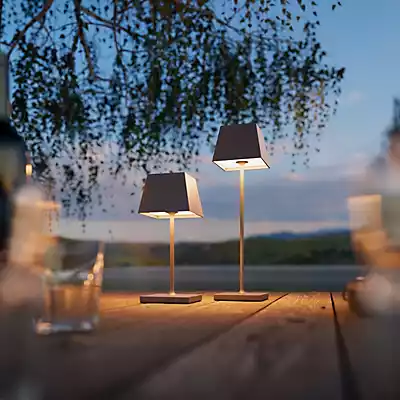 Sigor Nuindie mini Tischleuchte eckig LED, anthrazit günstig online kaufen