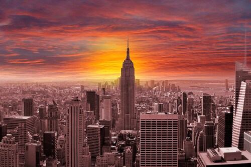 Papermoon Fototapete »New York bei Sonnenuntergang« günstig online kaufen