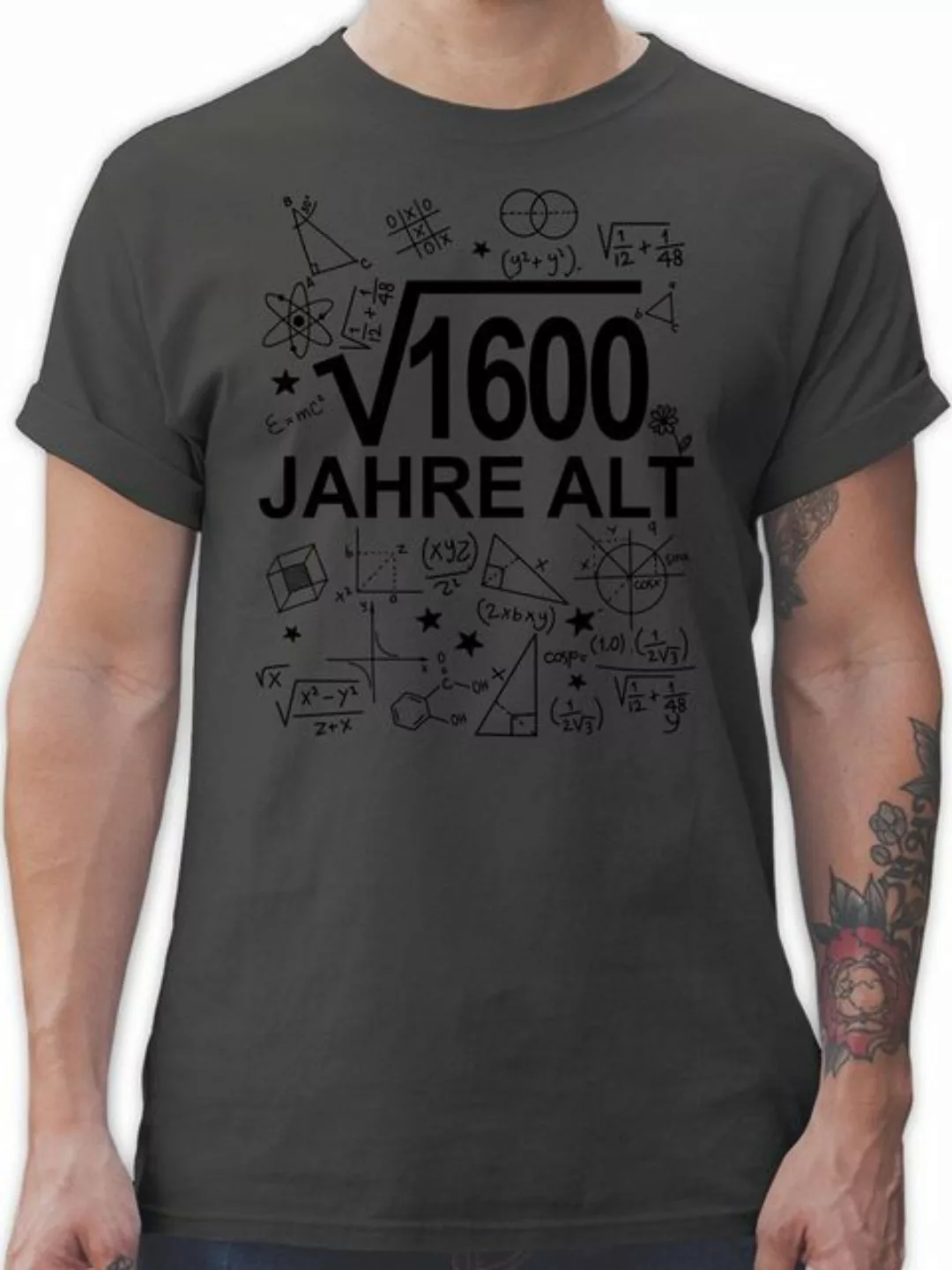 Shirtracer T-Shirt (Wurzel 1600) Vierzig Jahre alt schwarz 40. Geburtstag günstig online kaufen