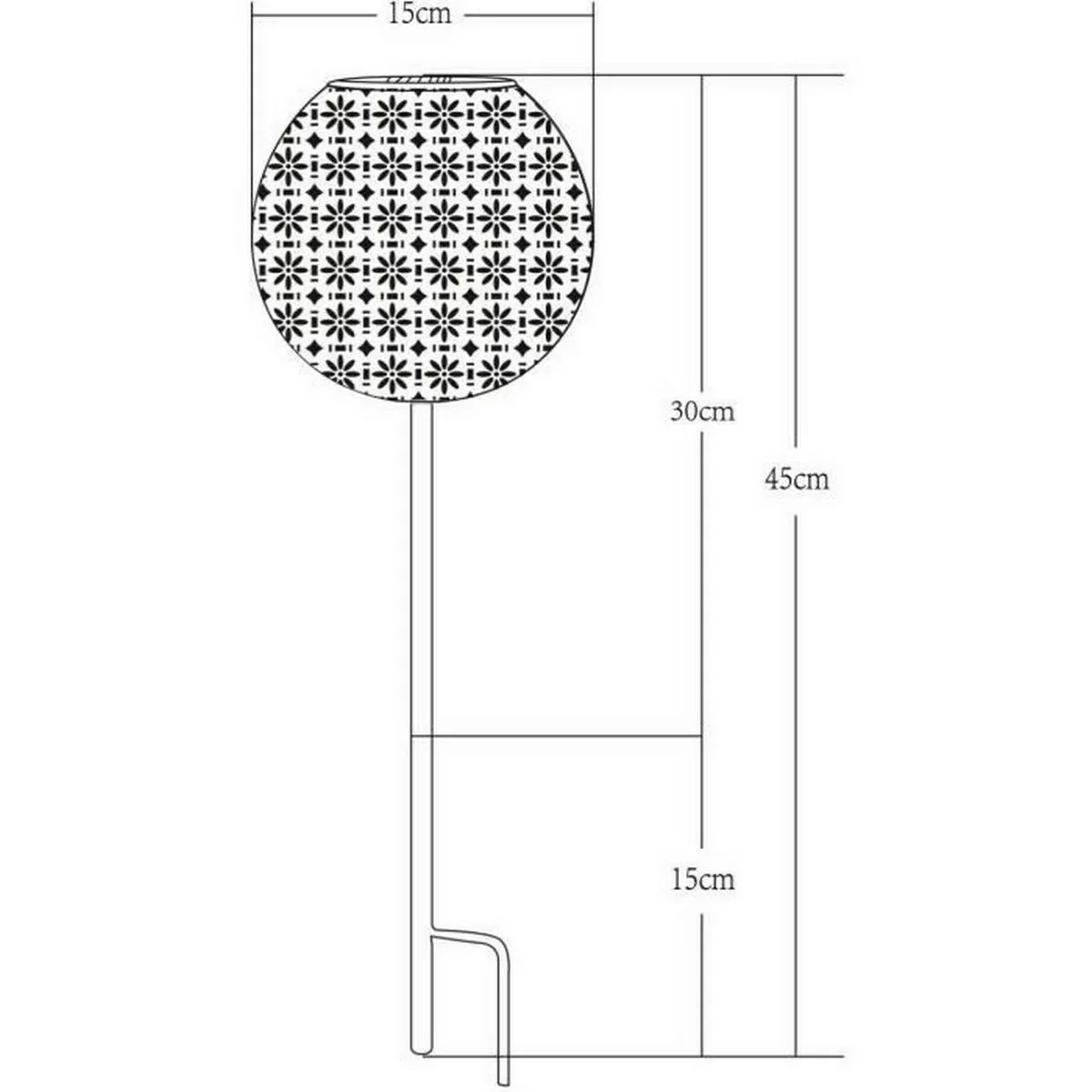 Solarlampe Galix 15 X 45 Cm Metall Retro Dekoration (10 Lm) günstig online kaufen