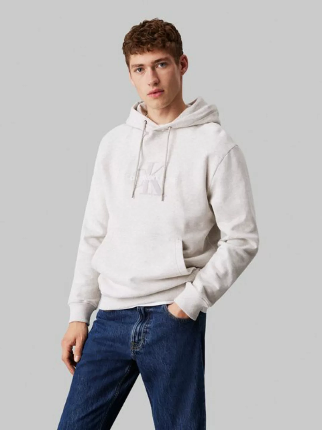 Calvin Klein Jeans Kapuzensweatshirt CHENILLE MONOLOGO HOODIE mit Logostick günstig online kaufen