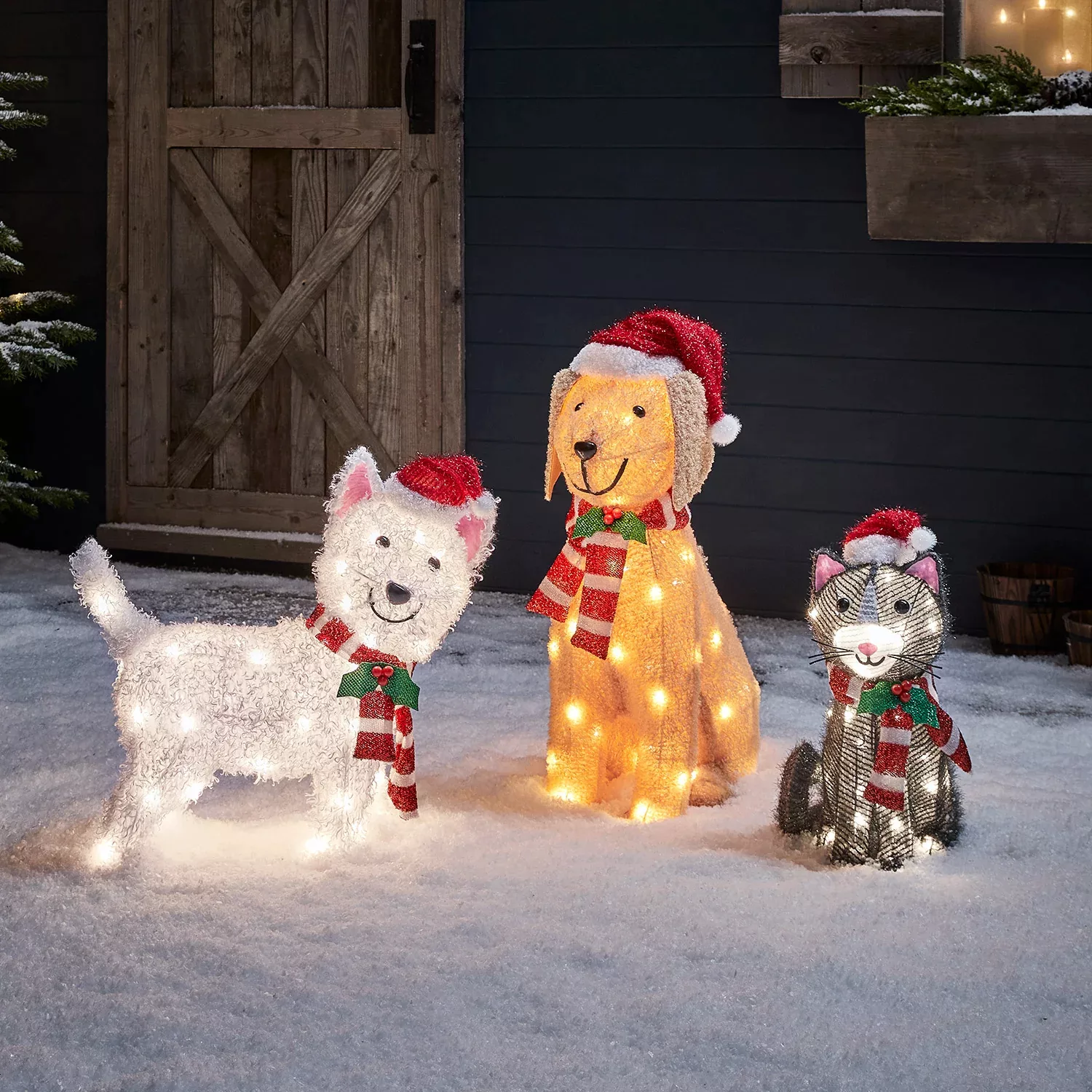 LED Weihnachtsfigur außen Katze günstig online kaufen