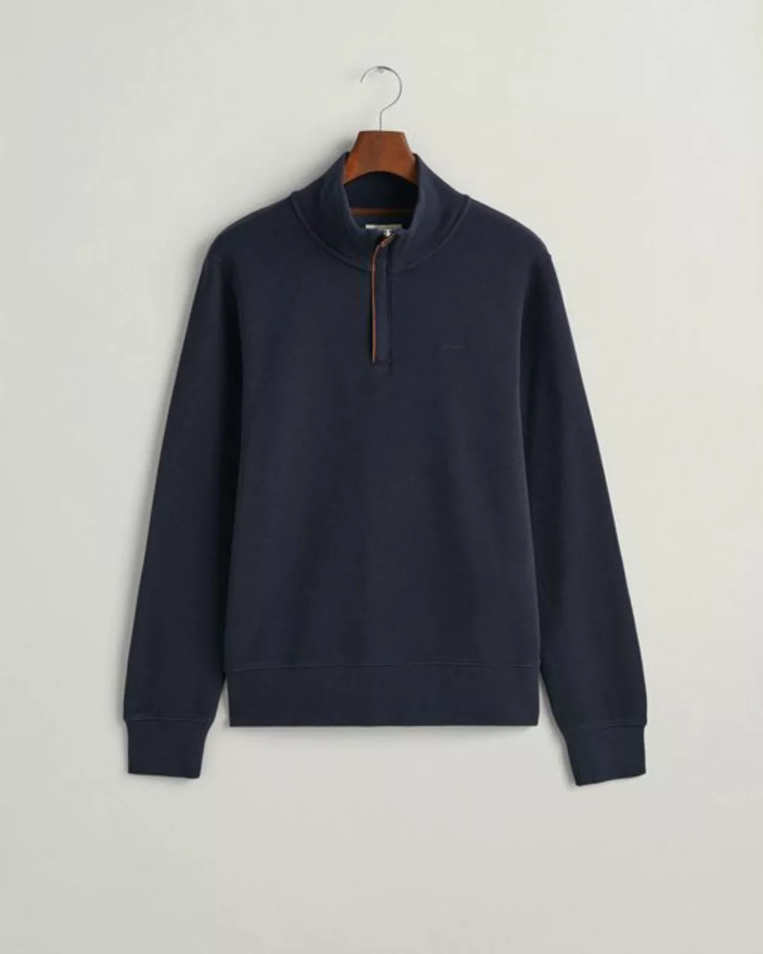 Gant Halfzip Sacker Pullover Melange Blau - Größe XL günstig online kaufen