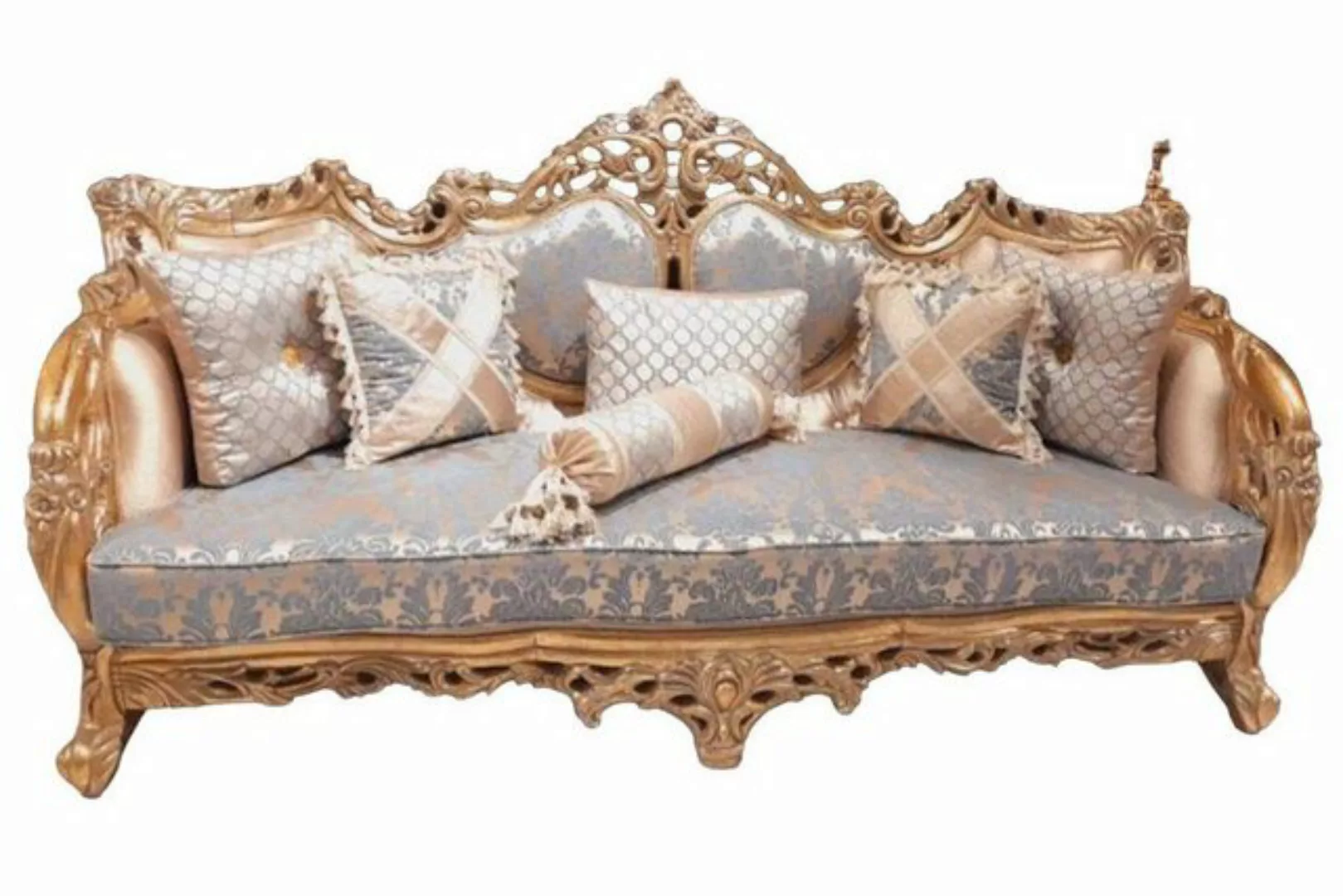 JVmoebel Sofa, Klassischer Dreisitzer Barock Couch mit geschnitzten Element günstig online kaufen