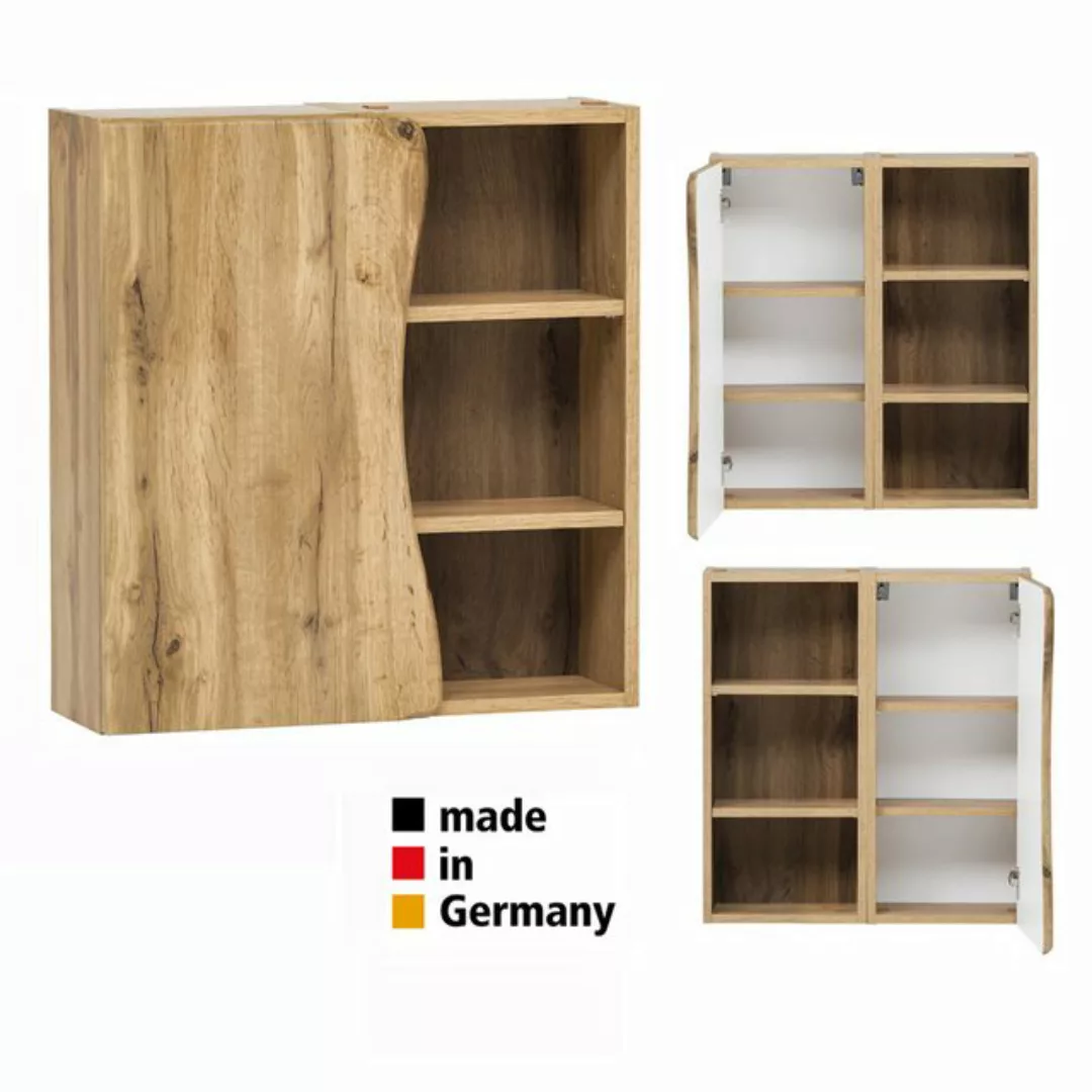 Lomadox Hängeschrank mit Regal 60 cm breit in Wotan Eiche Nb., B/H/T: ca. 6 günstig online kaufen