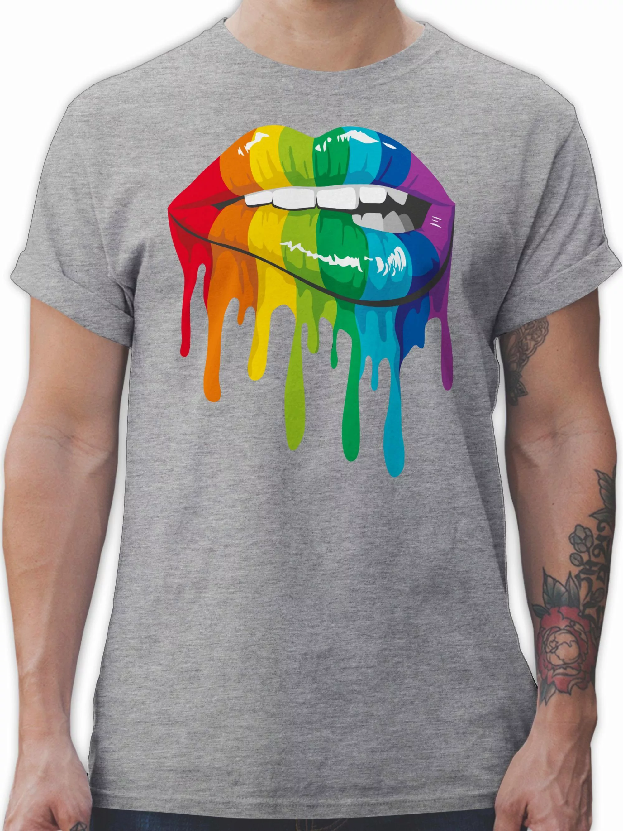 Shirtracer T-Shirt Lippen LGBT & LGBTQ günstig online kaufen