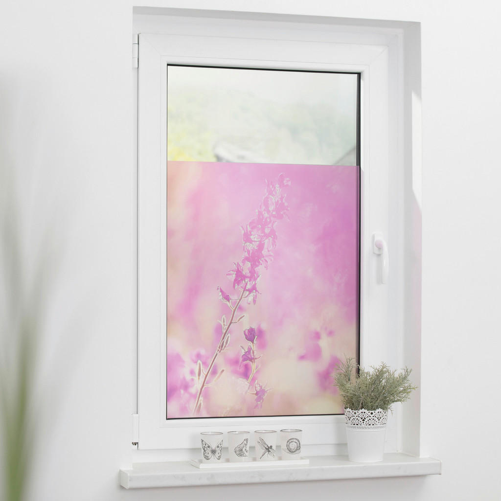 LICHTBLICK Fensterfolie Blumenwiese Blumen Blumenwiese violett B/L: ca. 50x günstig online kaufen