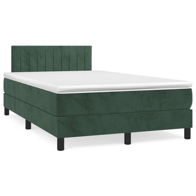 vidaXL Boxspringbett Boxspringbett mit Matratze Hellgrau 90x190 cm Stoff Be günstig online kaufen