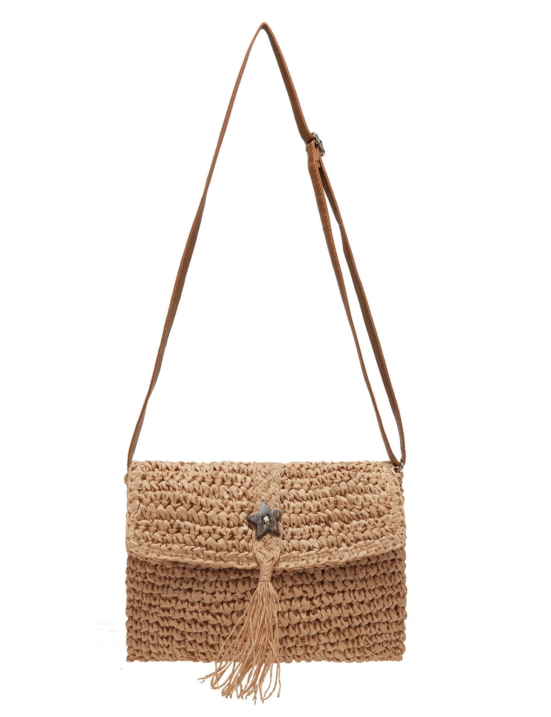 Coonoor Strandtasche Umhängetasche Damen, Strohtaschen für günstig online kaufen