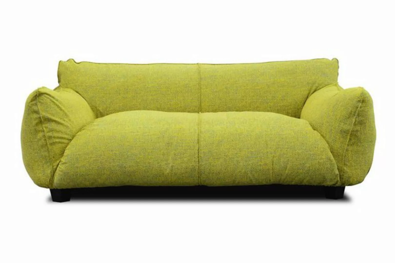 daslagerhaus living Big-Sofa Sofa Tobi Stoff limone günstig online kaufen