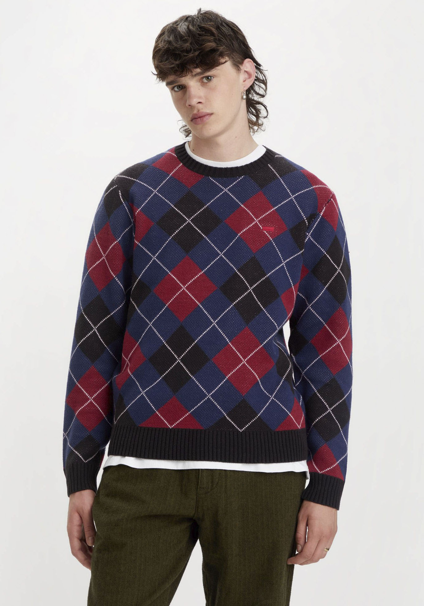 Levi's® Rundhalspullover ORIGINAL HM SWEATER in klassischem Argyle-Muster günstig online kaufen