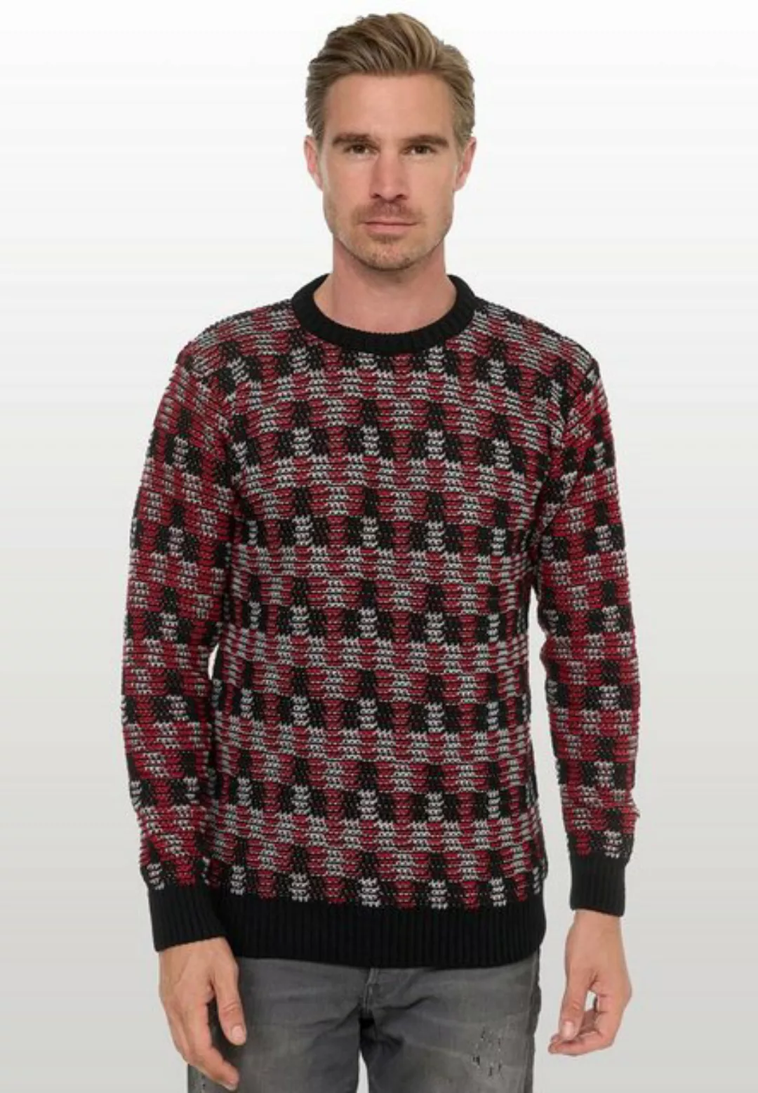 Rusty Neal Strickpullover, mit schöner Musterung günstig online kaufen