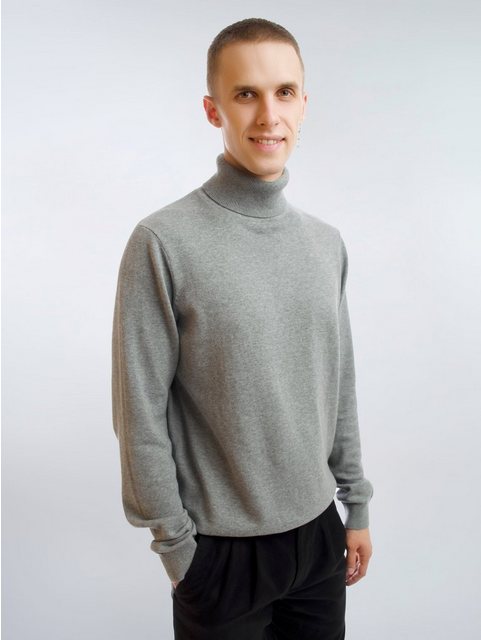 HONEST BASICS Rollkragenpullover aus mittelschwerem Strick mit OCS zertifiz günstig online kaufen