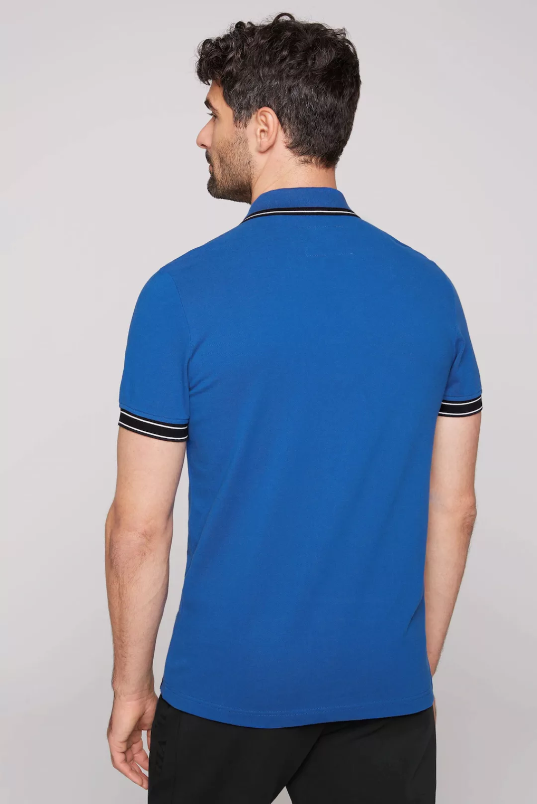 CAMP DAVID Poloshirt mit Print am Kragen günstig online kaufen