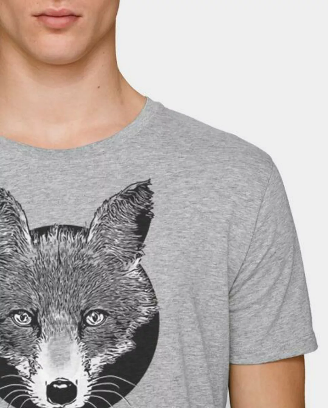 Herren T-shirt Reineke Fuchs Grau Meliert günstig online kaufen