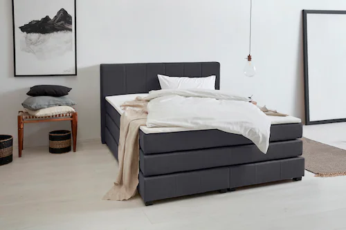 OTTO products Boxspringbett »Peetu«, Taschenfederkern-Matratze, in 4 Breite günstig online kaufen