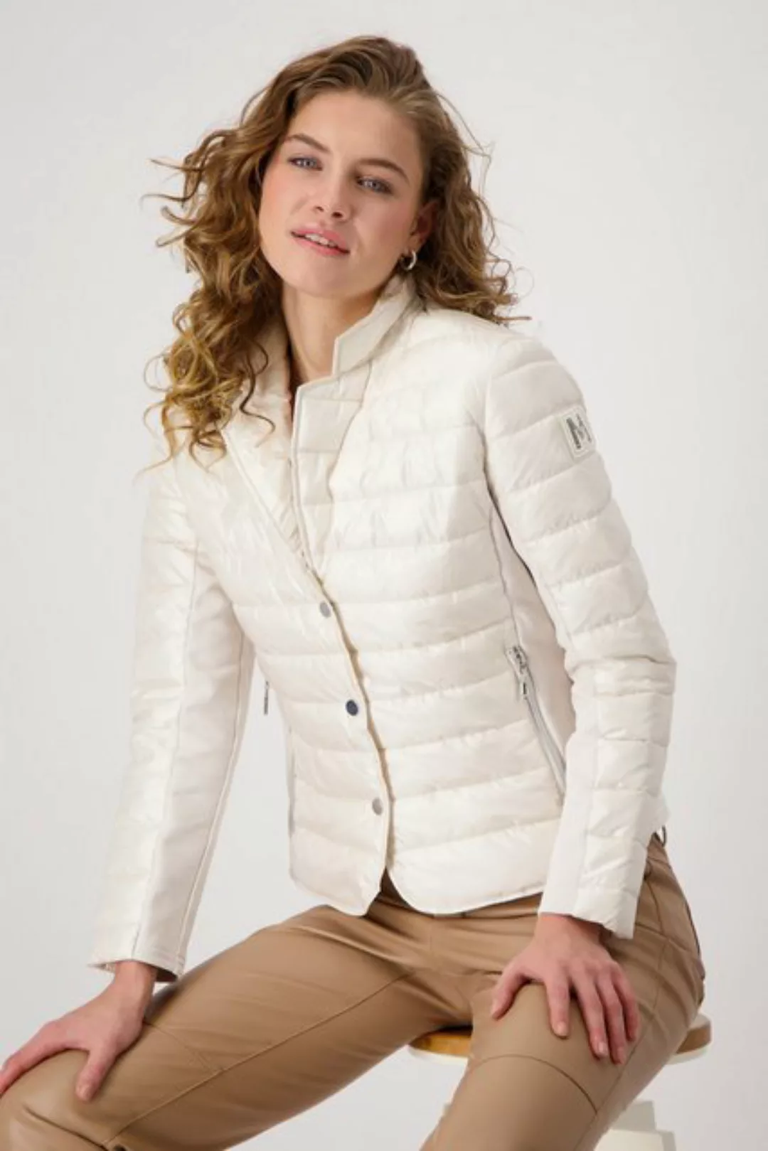 Monari Outdoorjacke Steppjacke mit Neopren creamy beige günstig online kaufen