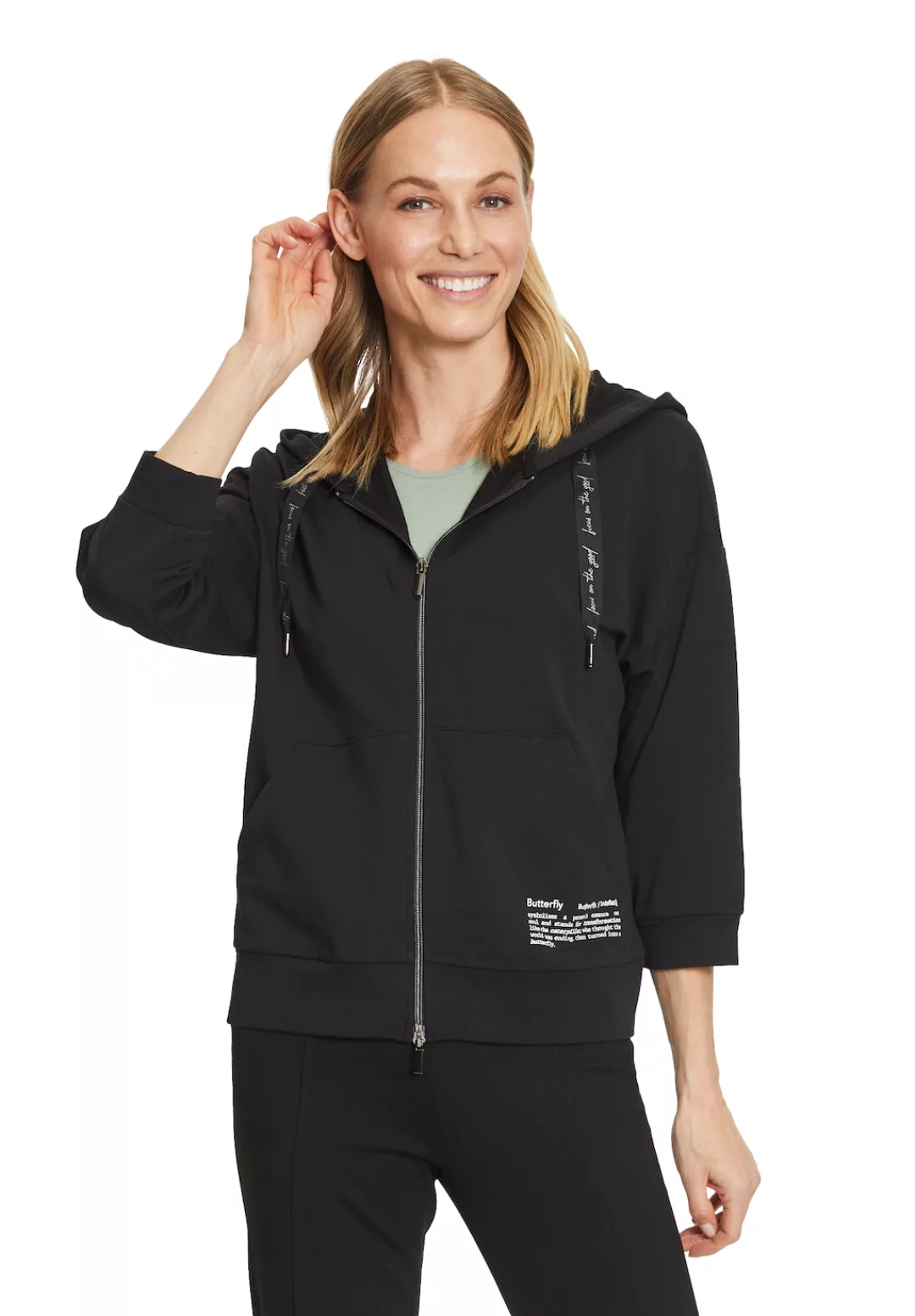 Betty Barclay Sweatjacke "Betty Barclay Sweatjacke mit Kapuze", Druck günstig online kaufen