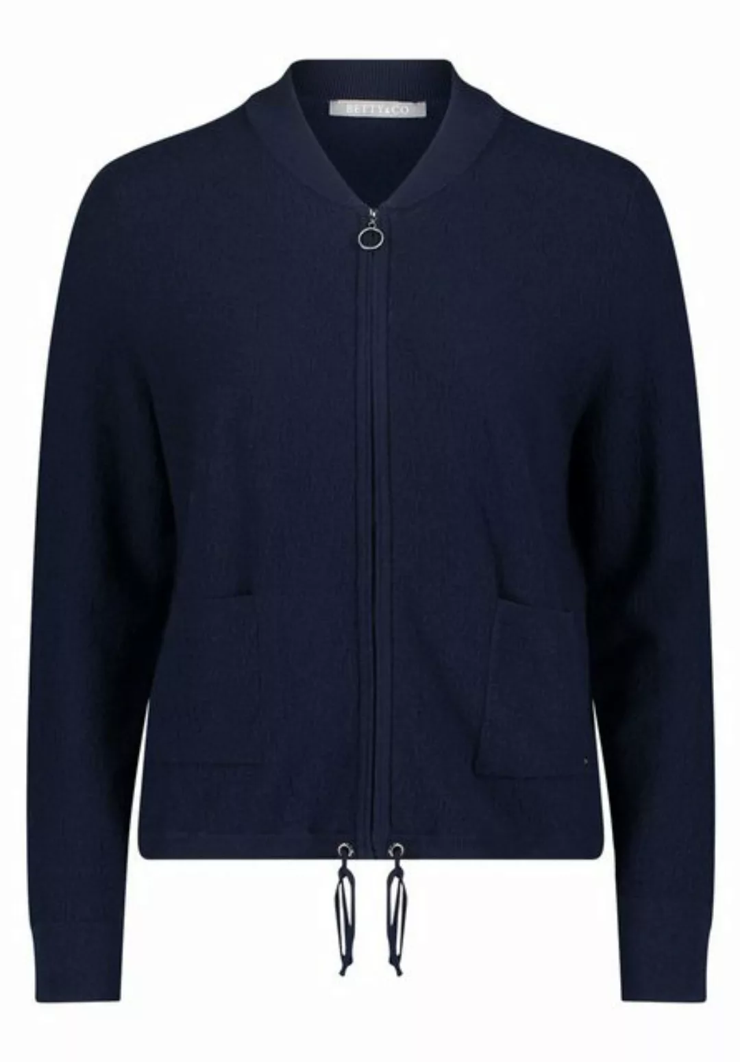 Betty&Co Strickjacke Strickjacke Kurz 1/1 Arm, Navy Blue günstig online kaufen