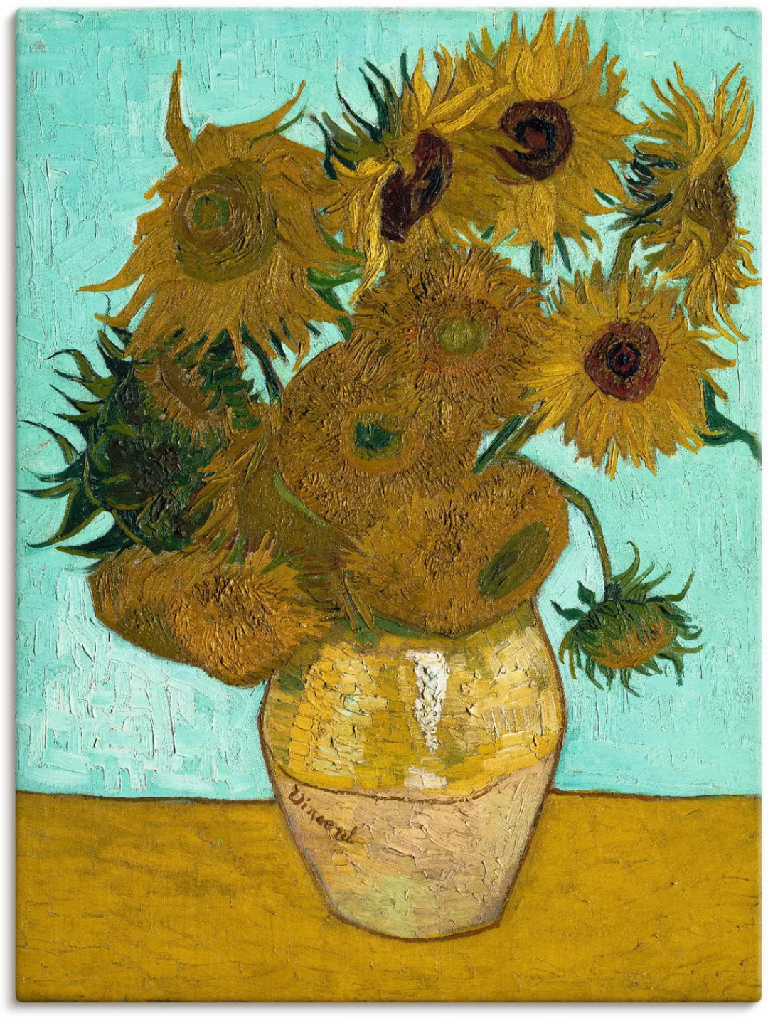 Artland Wandbild »Vase mit Sonnenblumen. 1888«, Blumen, (1 St.), als Leinwa günstig online kaufen