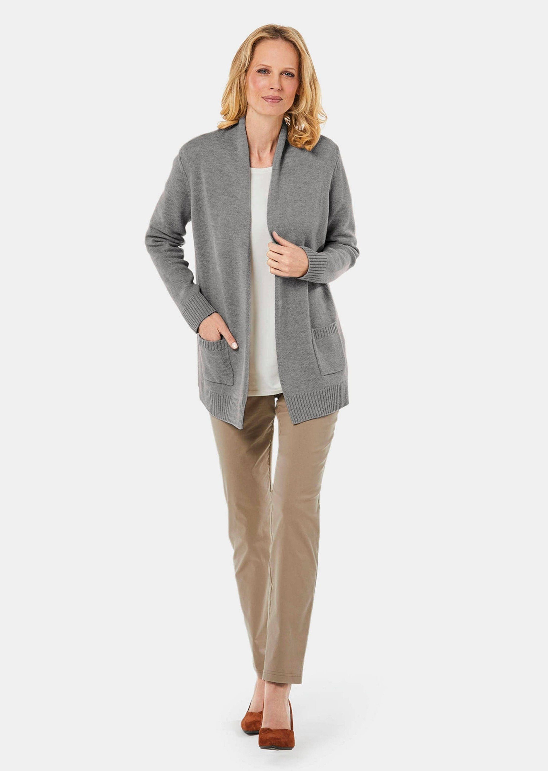 GOLDNER Strickjacke Kurzgröße: Langarm Cardigan aus günstig online kaufen