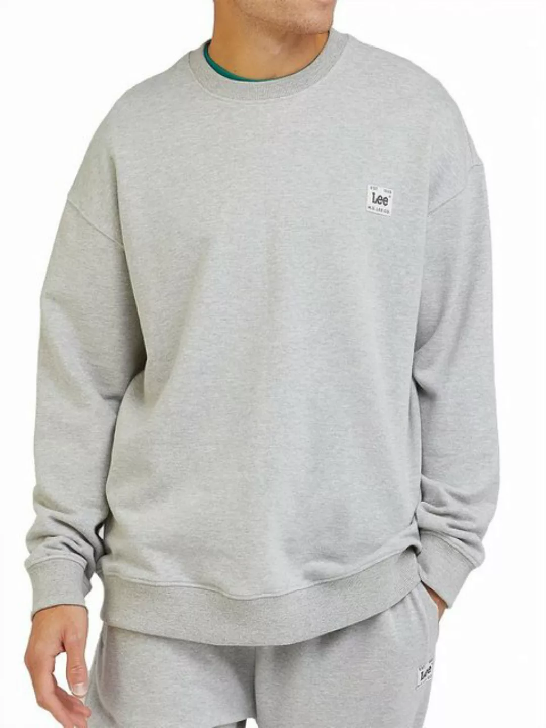 Lee® Sweatshirt Relaxed Fit Pullover - Core Loose Sharp Grey Mele günstig online kaufen