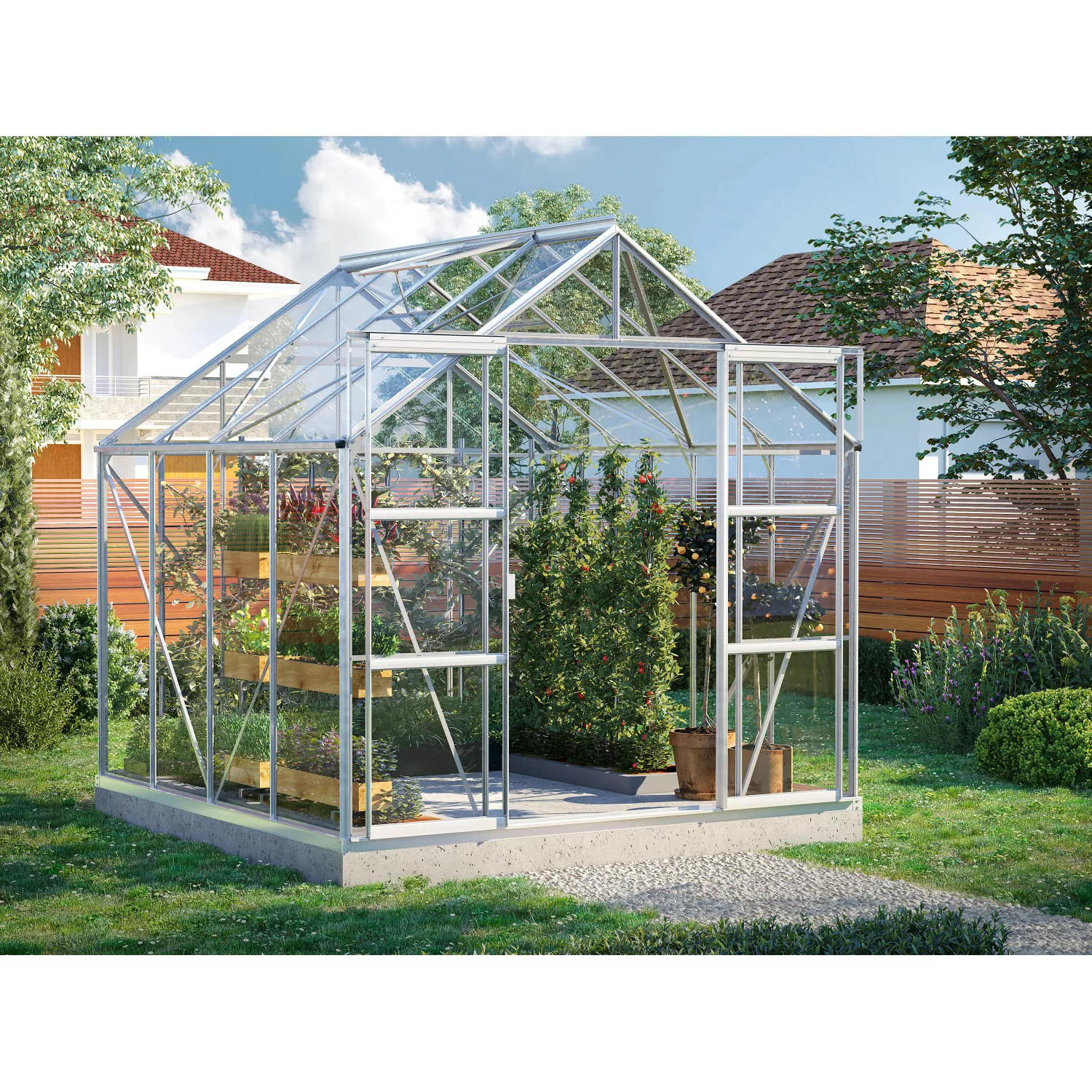 Vitavia Gewächshaus Uranus 6700 ESG 3 mm Alu-Blank 6,7 m² günstig online kaufen