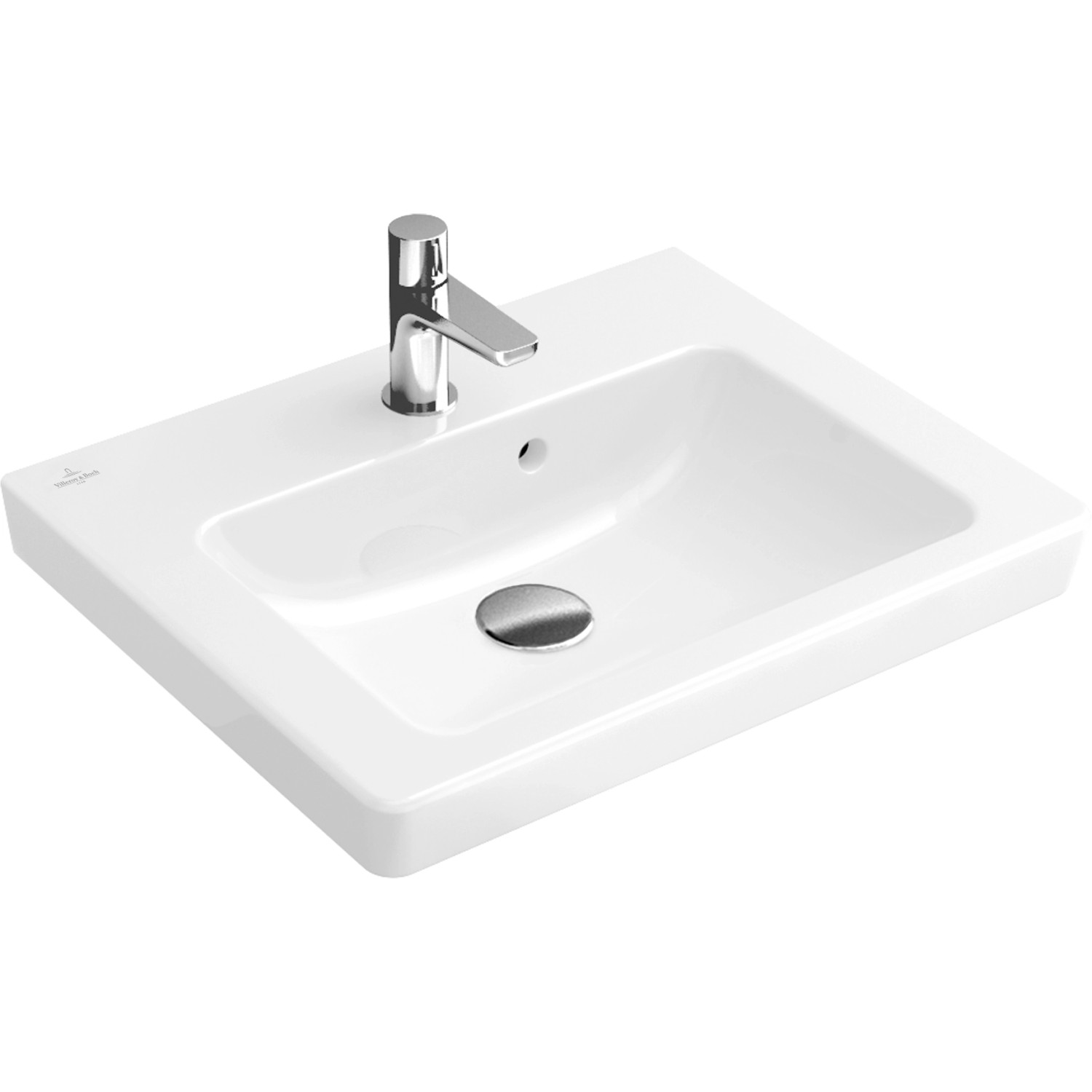 Villeroy & Boch Handwaschbecken Subway 2.0 50 cm Alpinweiß mit Hahnloch günstig online kaufen