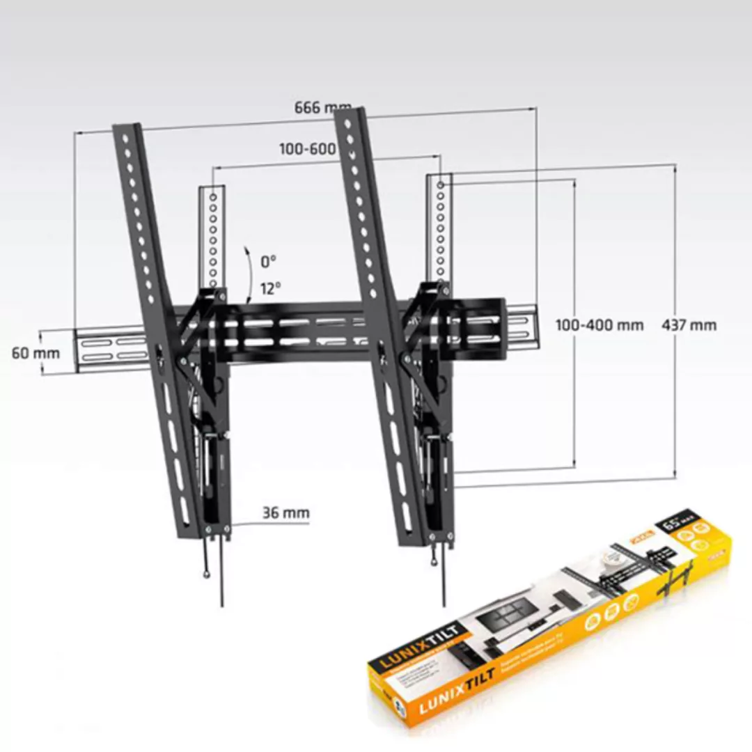 Feste Tv-halterung Axil 0571e 32"-65" 35 Kg Schwarz günstig online kaufen